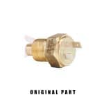 Brass electrical component labeled "original part".