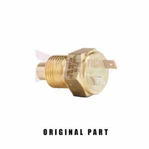 Brass electrical component labeled "original part".