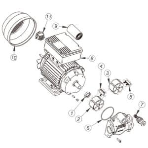 PIUSI KIT FAN COVER MOTOR MEC 80 PART R08182000