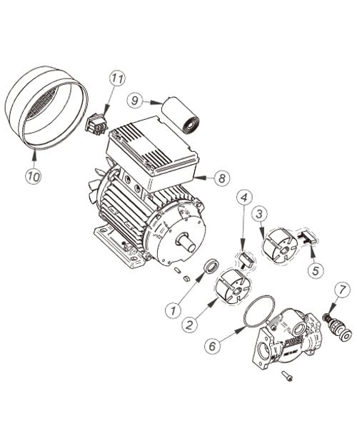 PIUSI KIT FAN COVER MOTOR MEC 80 PART R08182000