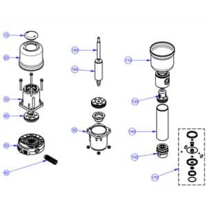 PIUSI KIT SPARE DISTRIBUTOR PNEUMATIC PUMP PART R20517000